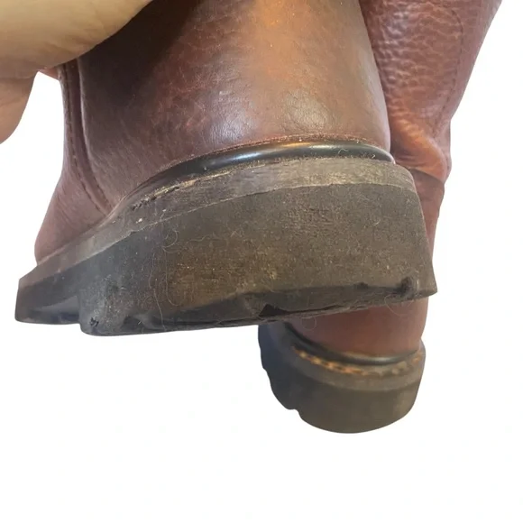 Justin Brown Leather Cowboy Boots mens size 7.5 - Picture 8 of 11